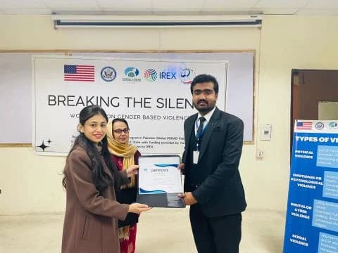 Faiz at a workshop on the legal framework surrounding gender-based violence